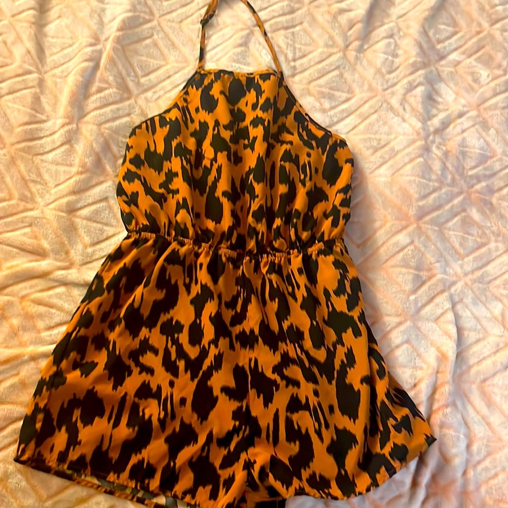 Leopard print romper
